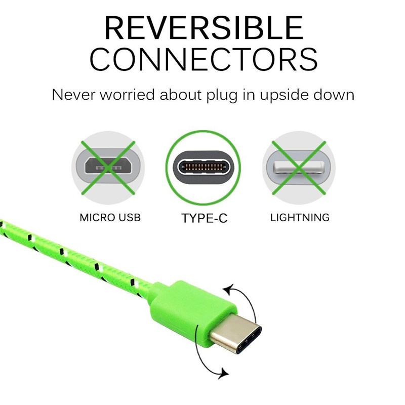 Kabel USB Tipe C Pengisian Cepat USB C Kabel Tipe-C Data Cord Charger USB C Untuk Samsung S9 Note9 Huawei P20 Pro 1m/2m/3m