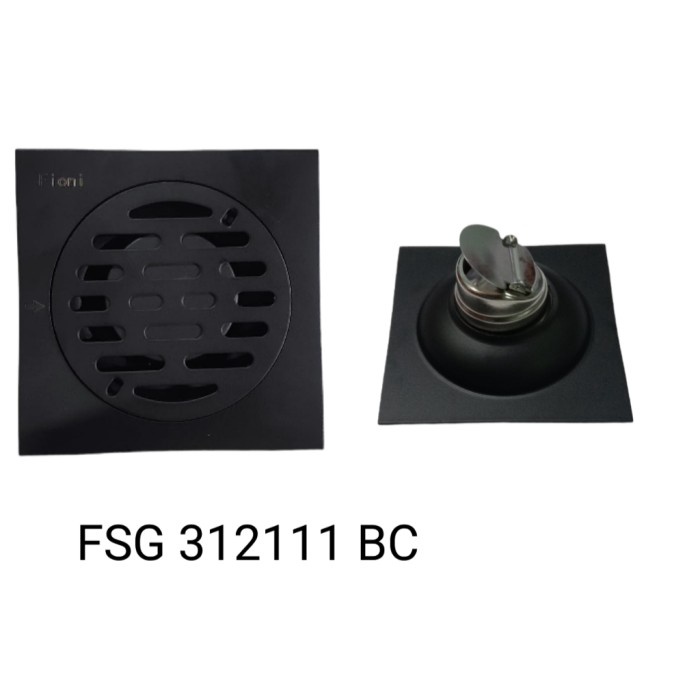 Floor Drain Stainless Hitam 3121-Saringan Got Air Pembuangan Stenlis