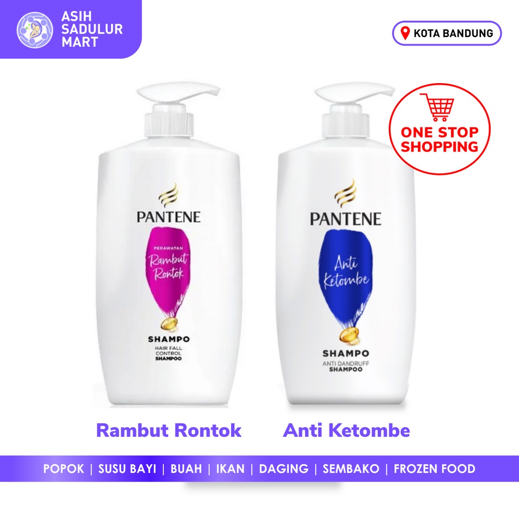 Pantene Shampoo perawatan rambut rontok antiketombe anti dandruff 400ml 480ml 750ml 900ml Grosir