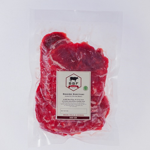 

Daging Sukiyaki (Less Fat Sliced Beef) 500 gr