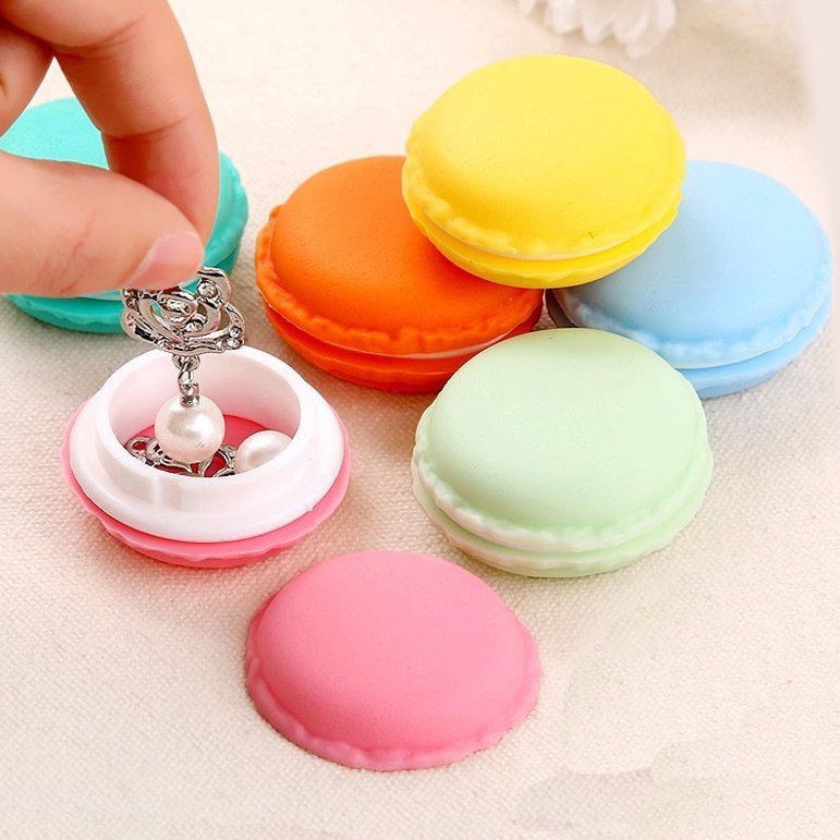 Kotak Penyimpanan Kalung Cincin Anting Bentuk MACARON Mini 4 cm - LPM Shop