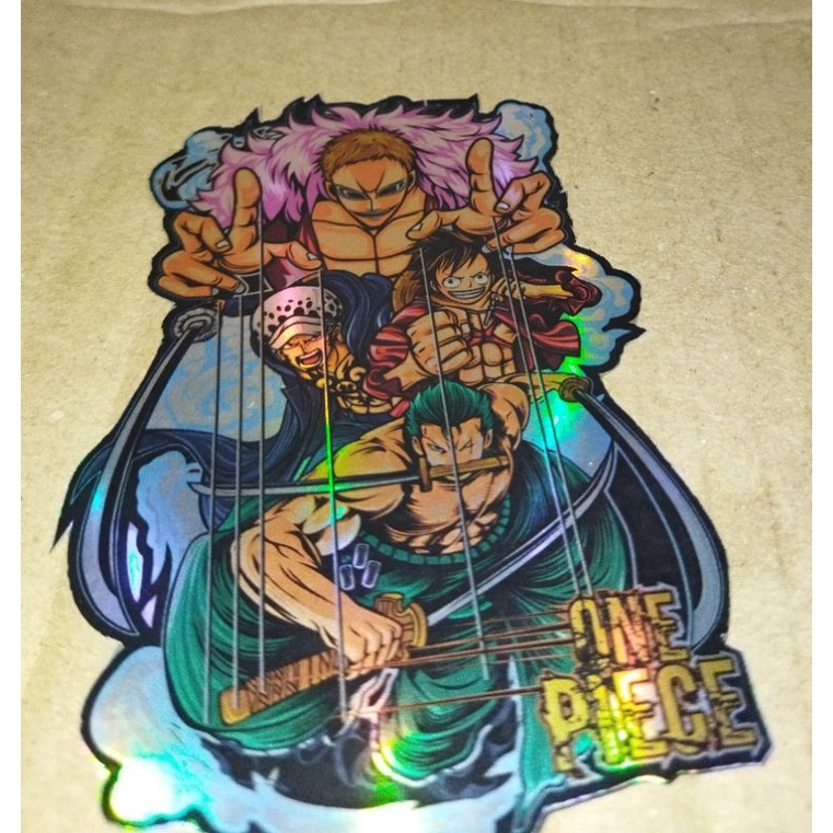 stiker hologram anime one piece berkualitas