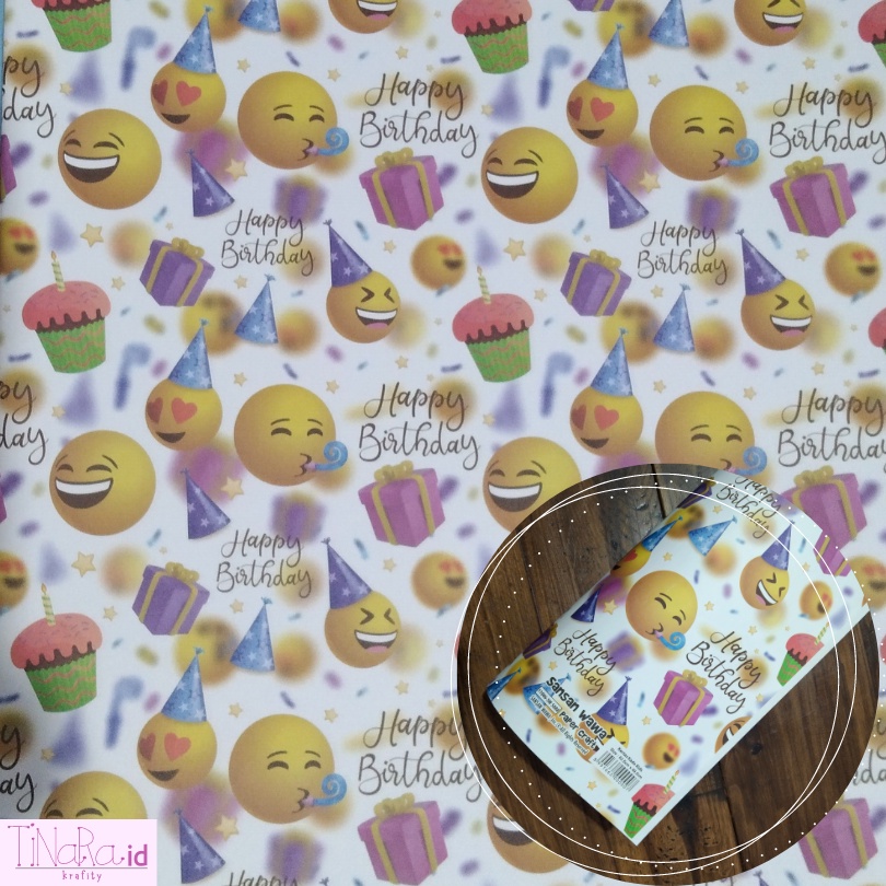 

Kertas Kado Sansan Wawa Motif Happy Birthday Emoticon / Bungkus / Kado / Wrapping Paper