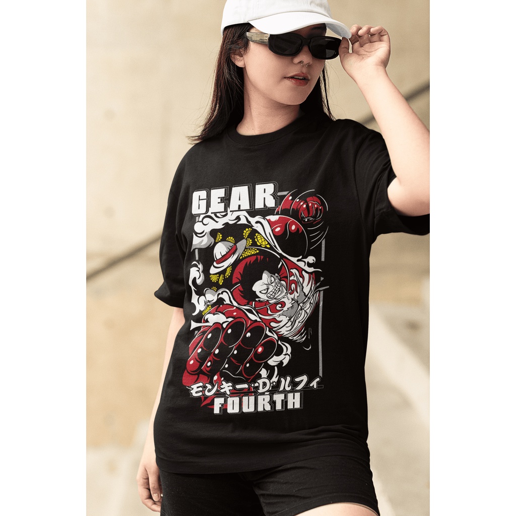 Baju Kaos Anime Luffy Gear 4 One Piece