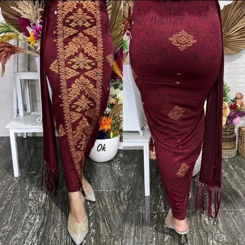 Kamen jadi BIG SIZE  / rok Jumbo jadi songket bordir motif songket bali (rok bawahan kebaya mewah)