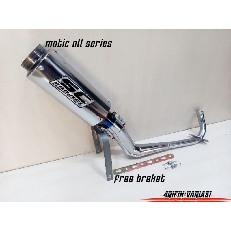 knalpot SC PROJECT full sytem type matic mio karbu mio smail mio sporty