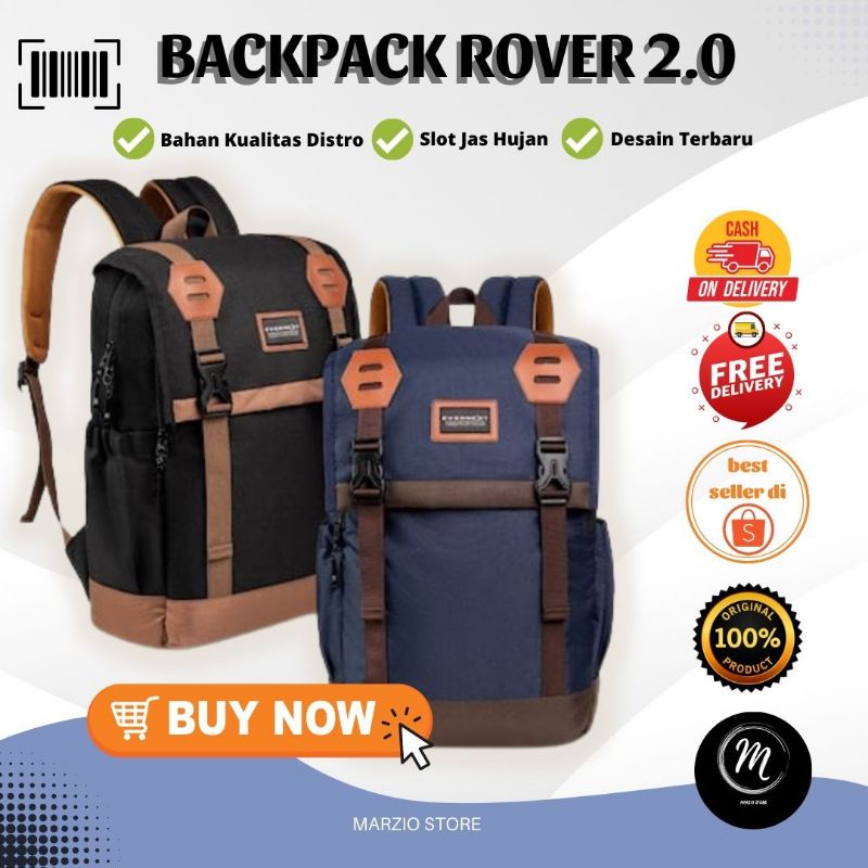 Tas Ransel Pria Tas Traveling Tas Gendong Backpack Cowok Tas Punggung  Distro Premium ROVER 2.0