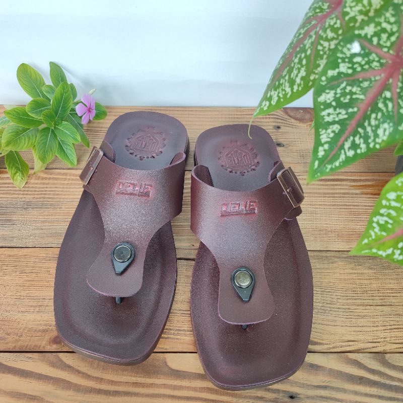 Sandal pria kulit asli original model jepit