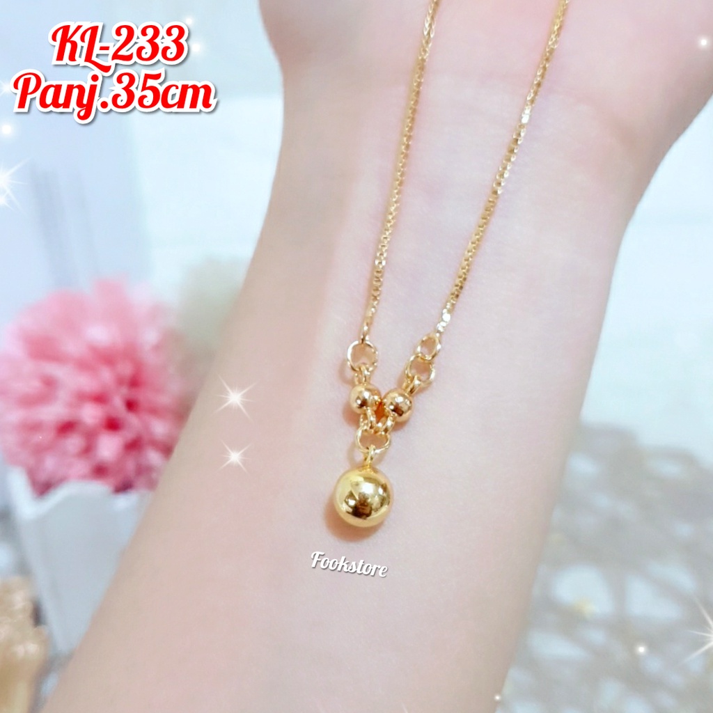 KALUNG ANAK PEREMPUAN LIONTIN MOTIF ANTI ALERGI/COD