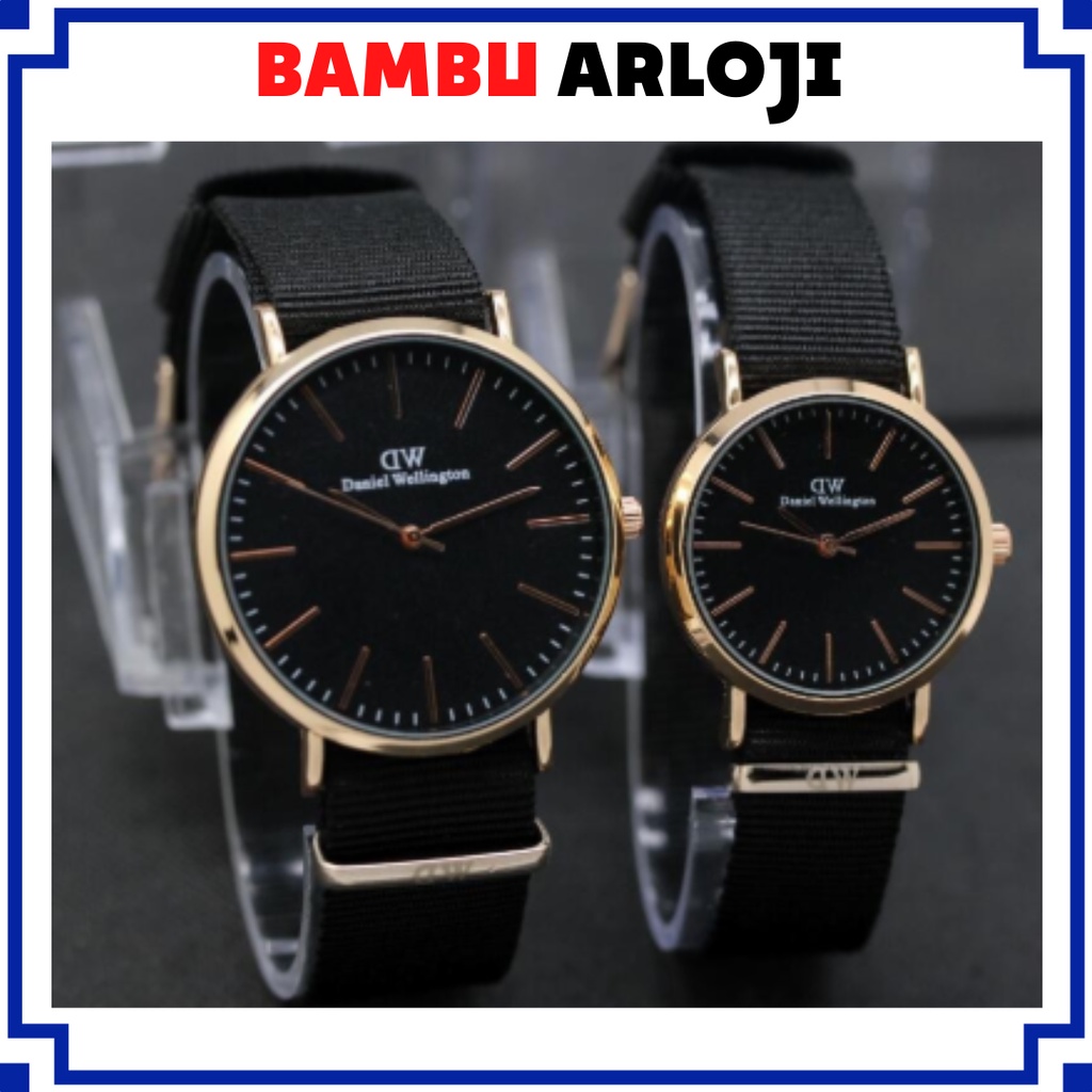 BAJ JAM TANGAN PASANGAN COUPLE CANVAS KANVAS IMPORT PREMIUM FASHION PRIA WANITA MURAH DD024