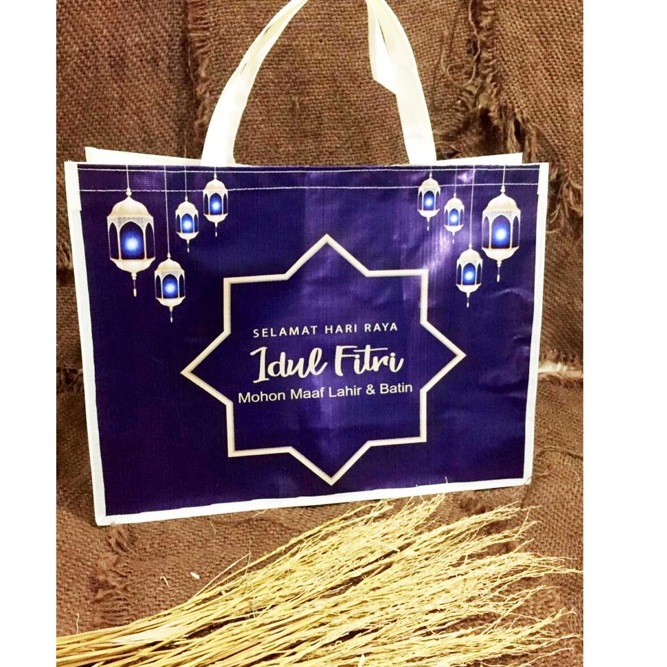 

[V-8-R ☛] Tas Bingkisan Lebaran Tas Parcel Hari Raya Idul Fitri Ungu Cream-pasti dikirim