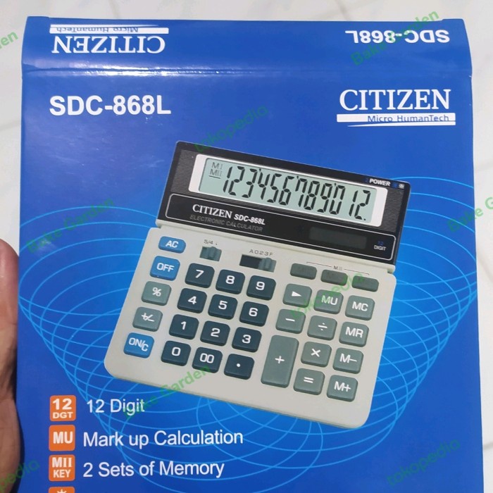 

CUCI GUDANG Kalkulator Citizen SDC868L 12 Digit