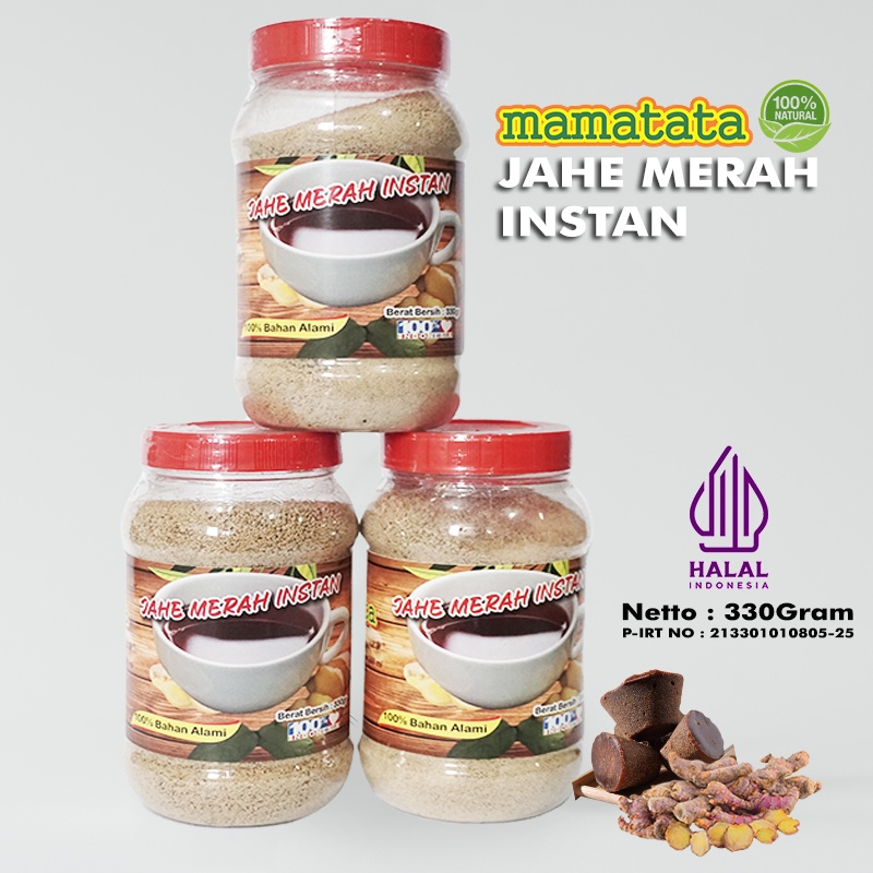 

Mamatata Jahe Merah Botol Original Premium Alami Minuman Kesehatan Herbal Jahe Merah Instant (330 gr)