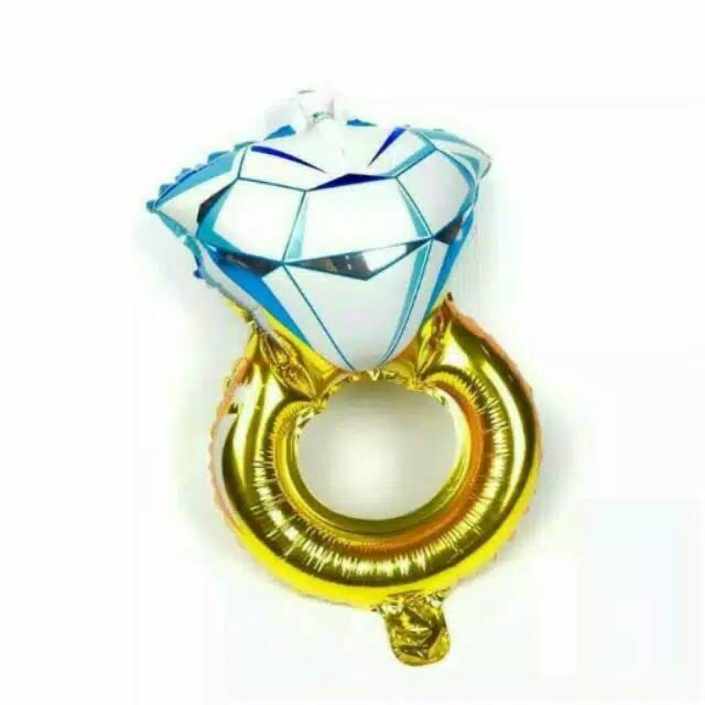 BALON FOIL DIAMOND RING MINI 40CM / BALON CINCIN