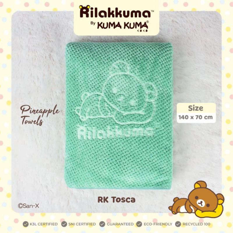 Rilakkuma By Kuma Kuma Handuk Pineapple 140x70 Cm / Handuk Bayi Premium Kuma-kuma