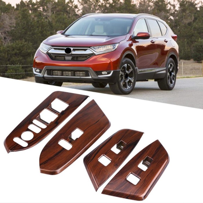 Paket Aksesoris cover Interior AC CRV 2017 up / CRV Turbo - wood