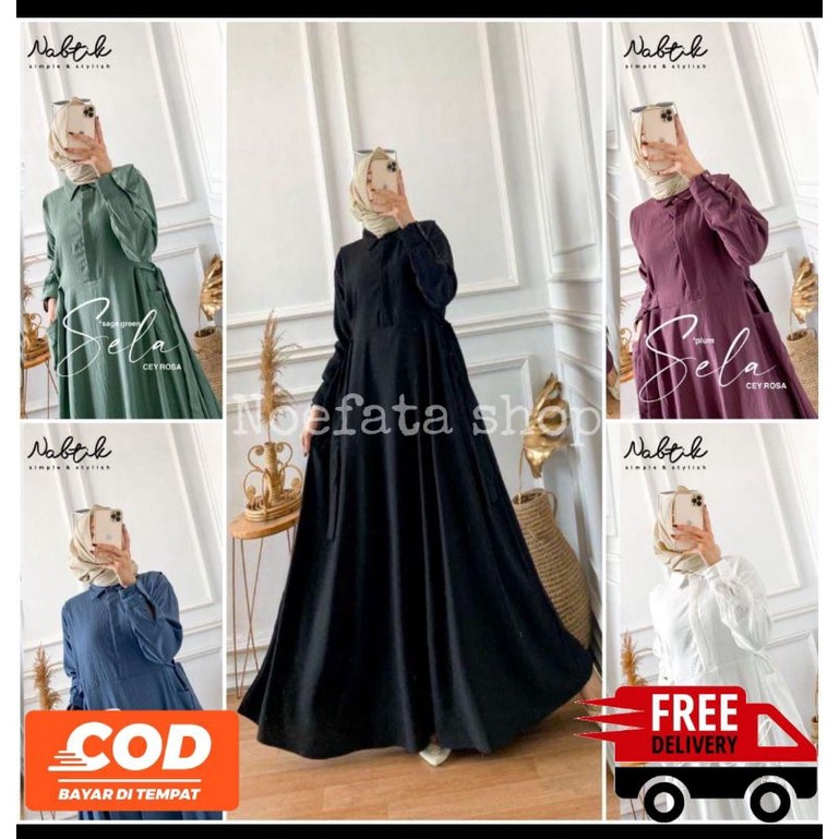 GAMIS SELA CRINGKLE/DRESS SELA CRINGKEL/GAMIS SELA KRINGKEL