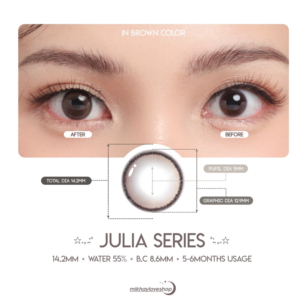 MIKHAYLOVESHOP Softlens Julia Brown | Kittykawaii