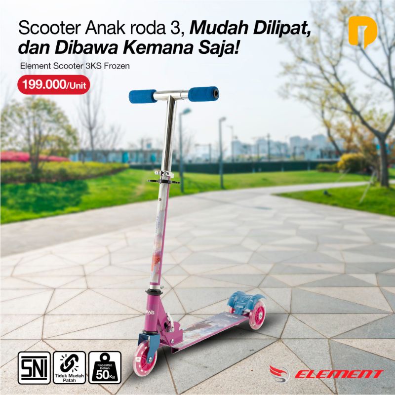 Element Scooter 3KS Frozen/ Skuter anak Perempuan