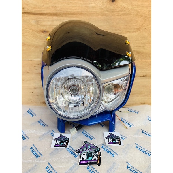 batok totok honda tiger revo pece + lampu depan honda tiger revo pece set visor tiger revo pece biru