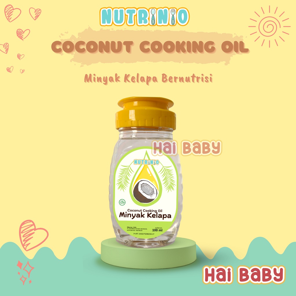 

Nutrinio Minyak MPASI Organik Bernutrisi / Coconut Cooking Oil CCO Nutrinio 100 ml / Minyak Goreng Sehat / Minyak MPASI Kelapa Murni