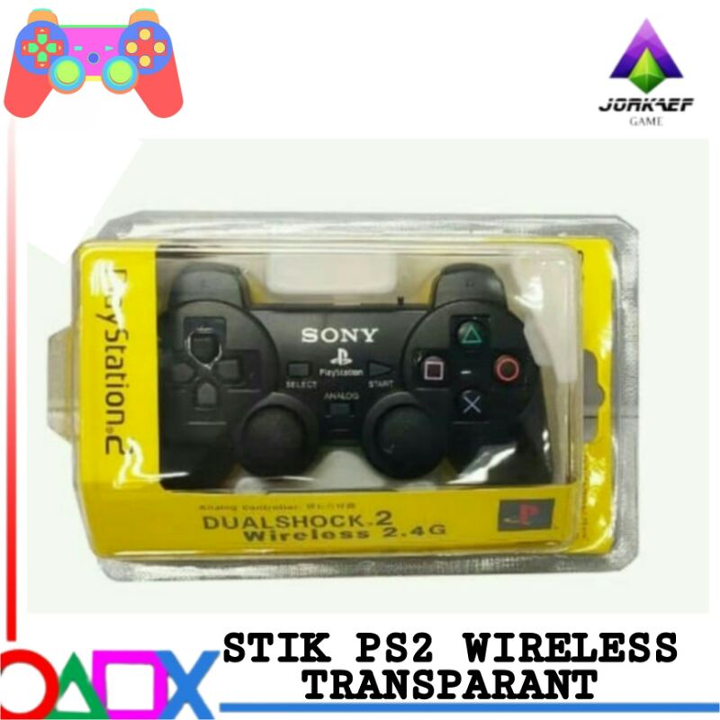 Stick ps 2 original / Stik ps2 wireless / Playstation 2 Joystick / Stik pc transparant warna