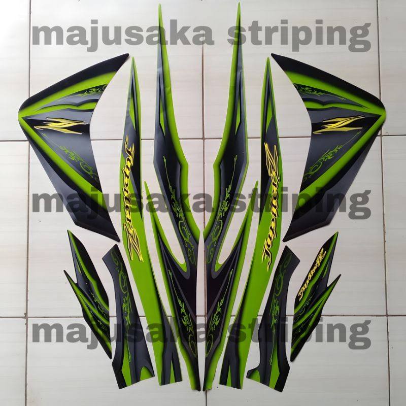 striping / stiker motor yamaha Jupiter z 2010 cw hijau hitam