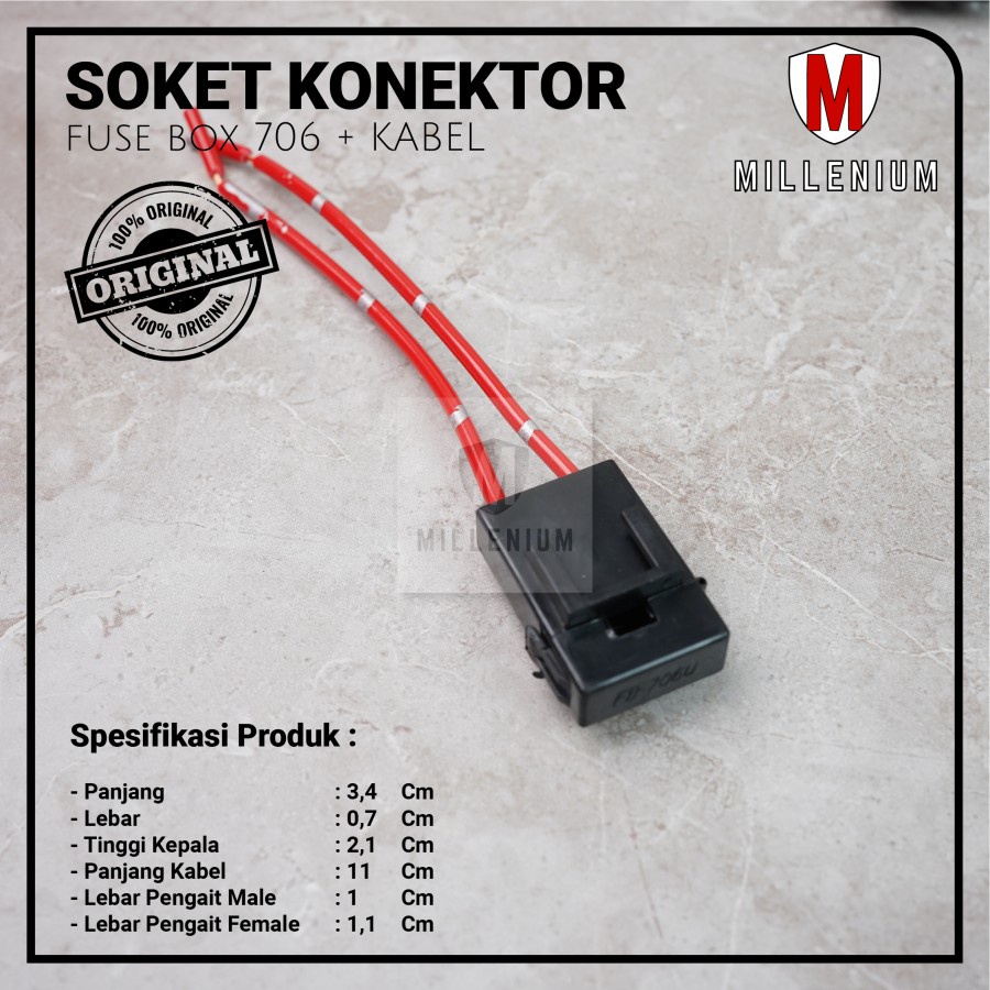 SOKET FUSE HOLDER BOX 706 HITAM - RUMAH SEKRING TANCAP / TUSUK SIKRING BESAR