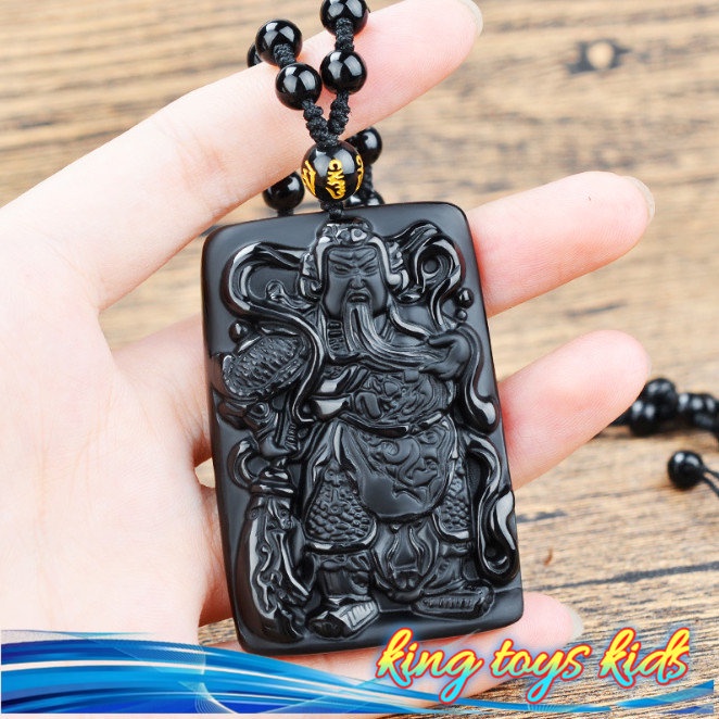 TERBARU / Kalung Obsidian Black Guanyu