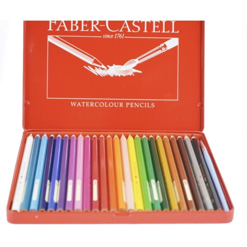 

Faber Castell Watercolour Pencils 24L Tin Case (kemasan kaleng)