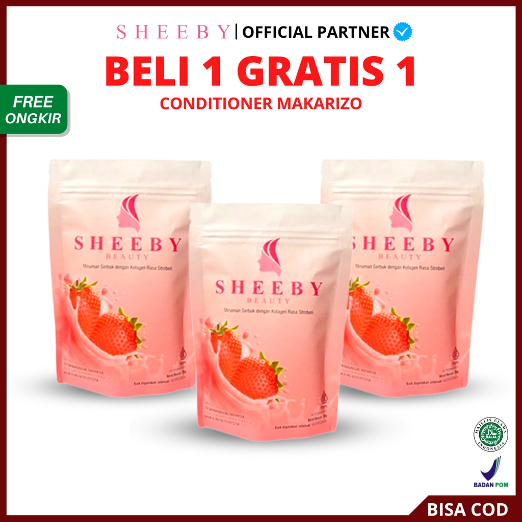 [ FREE GIFT ] Sheeby Beauty Strawberry Collagen Drink - Minuman Kolagen Whitening Booster