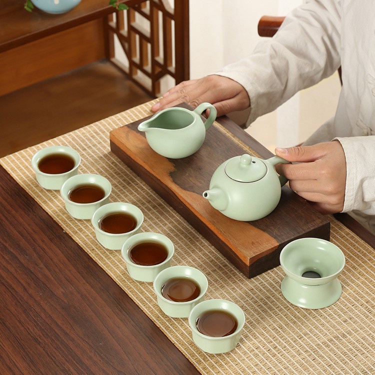 

Chines Ceramic Tea Set Teko Teh Keramik 6 Cups 9in1