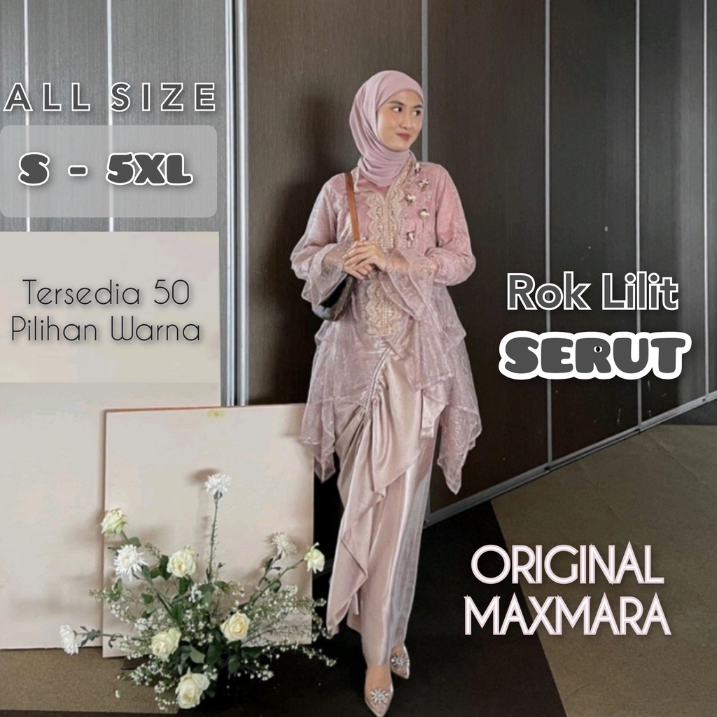 Rok lilit Wrap Skrit Serut ALL SIZE S-5XL (Jumbo/Big Size/OVER SIZE) | ORIGINAL MAXMARA PREMIUM | ROK LILIT POLOS