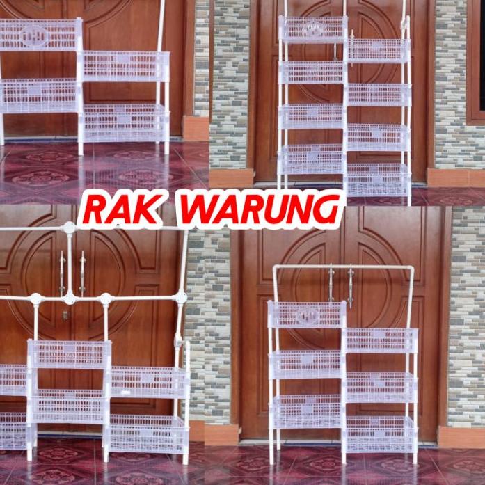 Paling Murah RAK ETALASE WARUNG Rak Warung Rak Keranjang Susun Keranjang Warung Rak Penyimpanan Bara