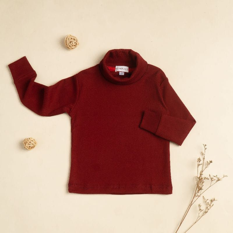 Baju Anak TurtleNeck Ruffle Knit Tee  RIB 1-5 tahun