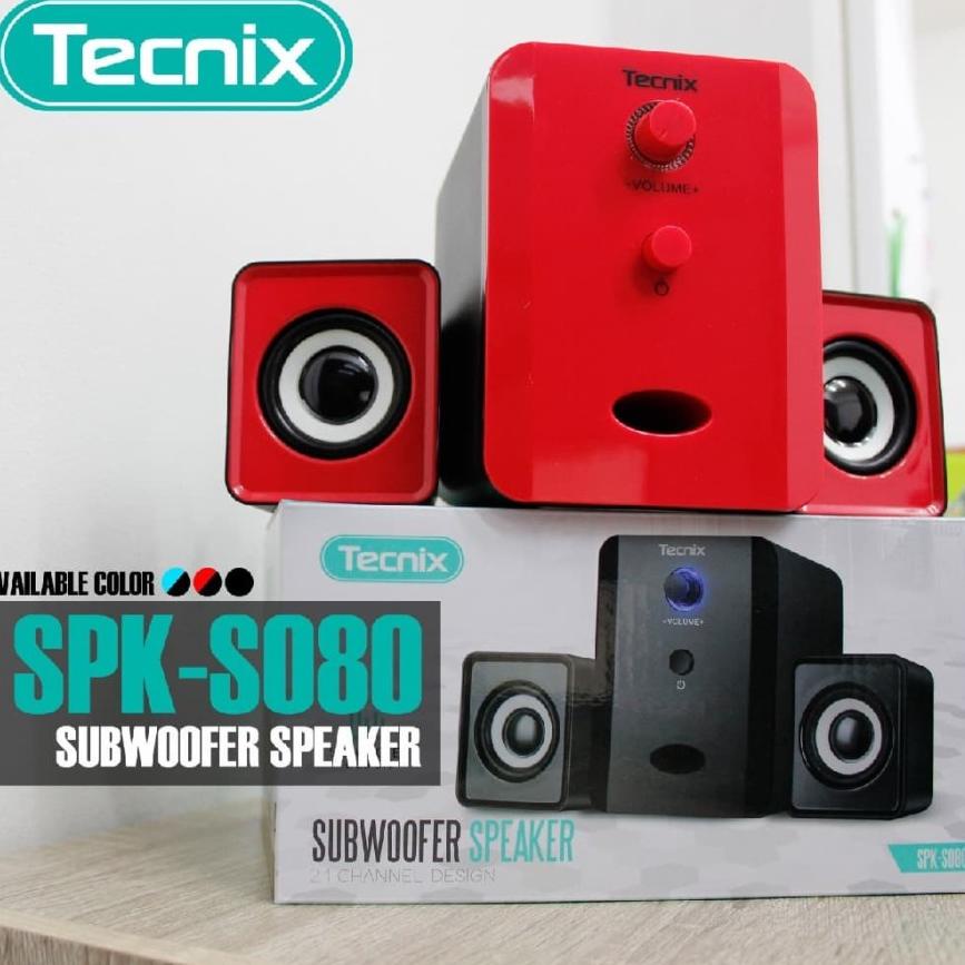 ㄹ Speaker Subwoofer 2.1 With Volume Control TECNIX SPK-S080 Subwoofer Speaker BEST PRICE 907 ㄿ