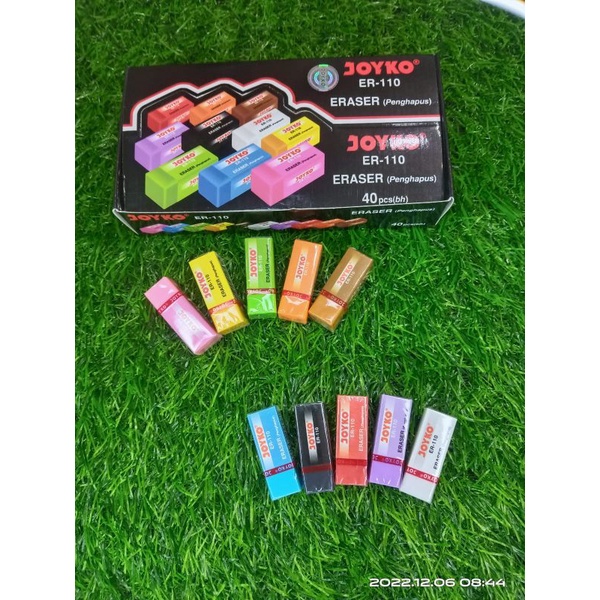 

Setip/Penghapus Eraser warna Joyko ER110 Harga Per Box 40pcs