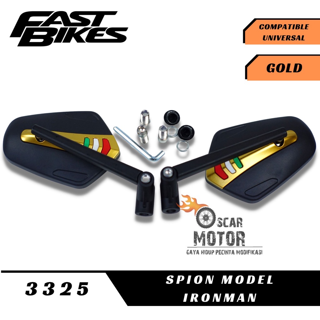 SPION MODEL IRONMAN DAUN ITALIAN DASI VESPA SPION UNIVERSAL