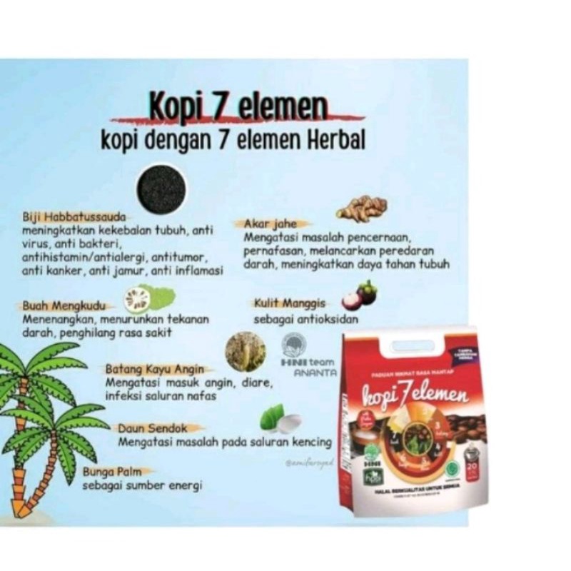 

kopi 7 elemen/saset ori