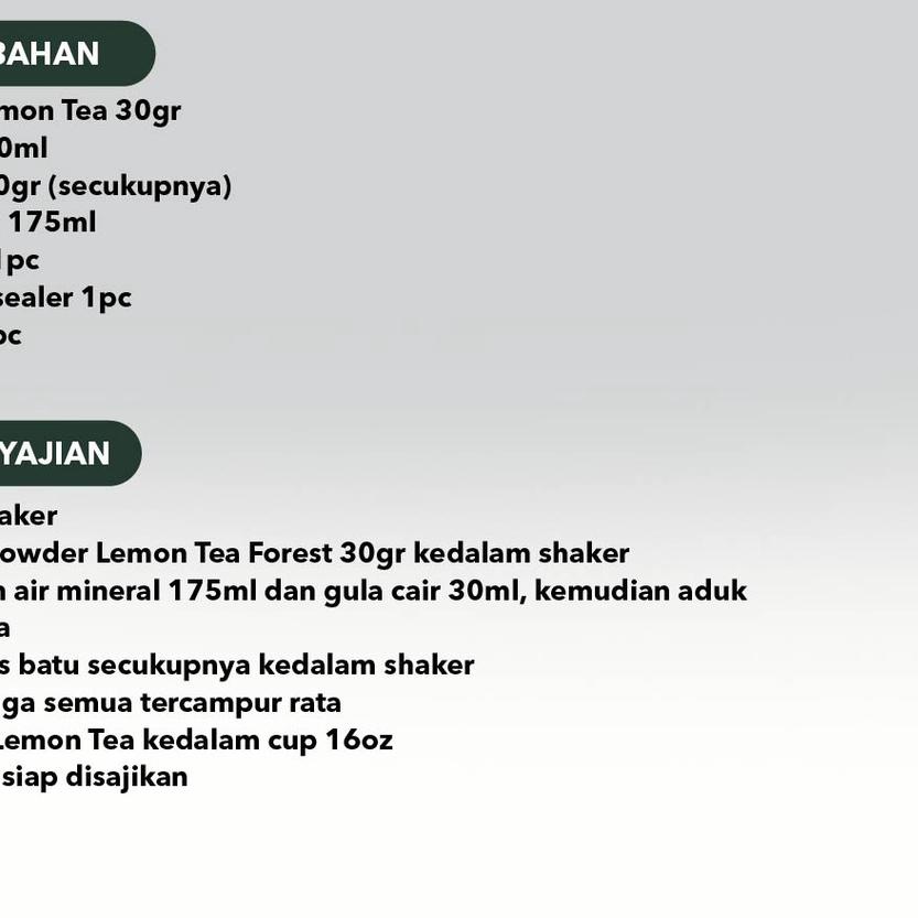 

Quality Control✅Bubuk Minuman LEMON TEA Powder 1000g - FOREST Bubble Drink|KD1