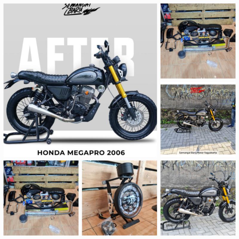 PAKET JAPSTYLE DUCATI SCRAMBLER NEW MEGAPRO SCORPIO BYSON TIGER