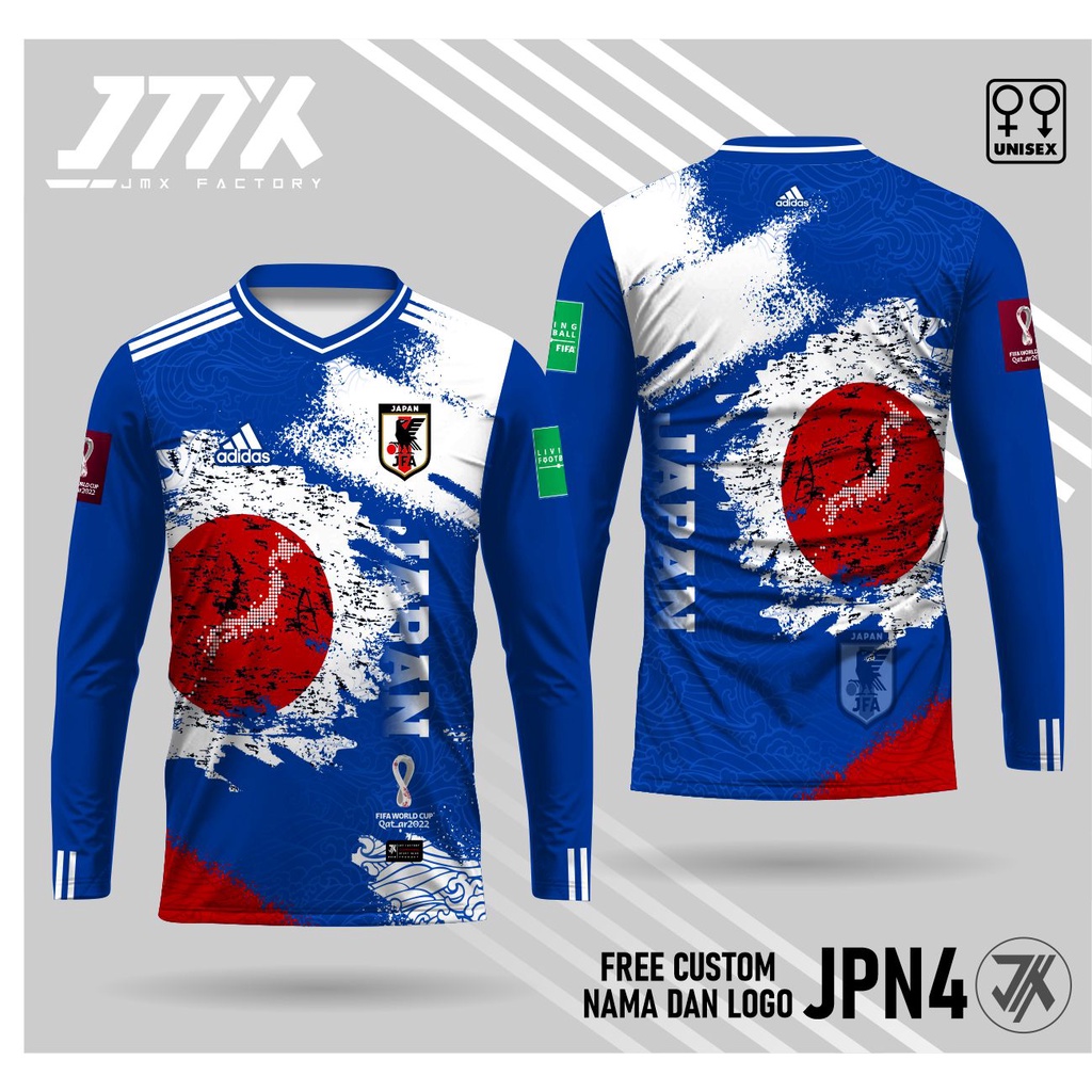 jersey japan piala dunia 2022 qatar tshirt jepang kaos piala dunia lengan panjang