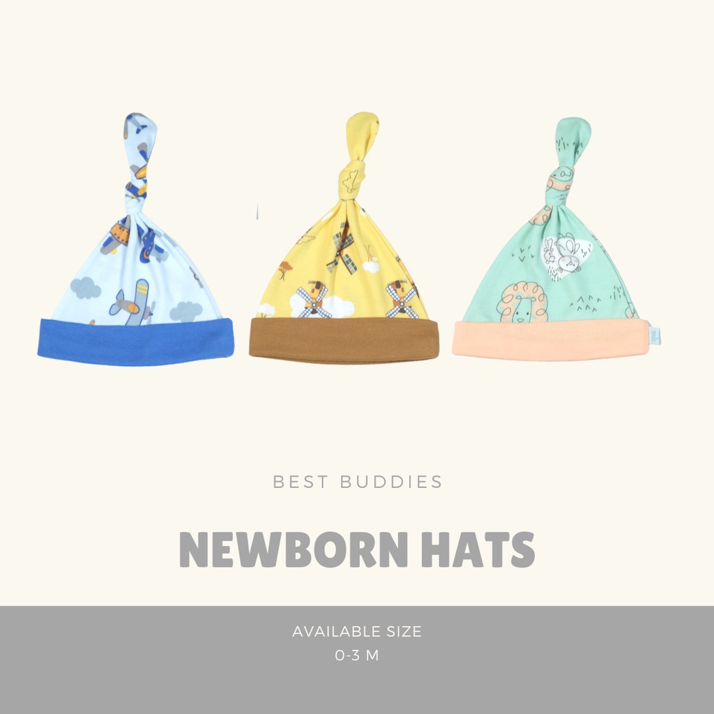 Nova Topi Bayi Newborn - Topi Kuncung Nova SNI seri Polos dan Motif