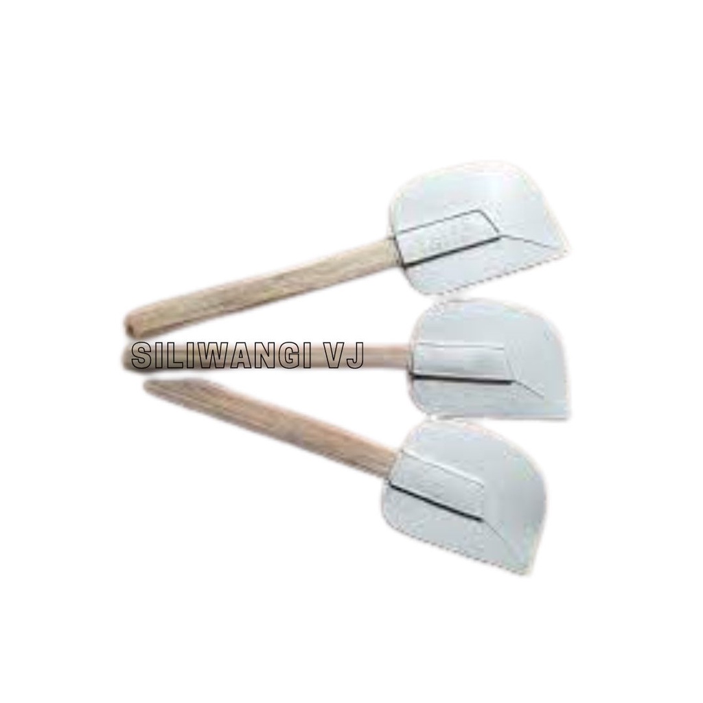 Jual Spatula / Solet Karet Gagang Kayu / Serok Sambel Karet Gagang Kayu