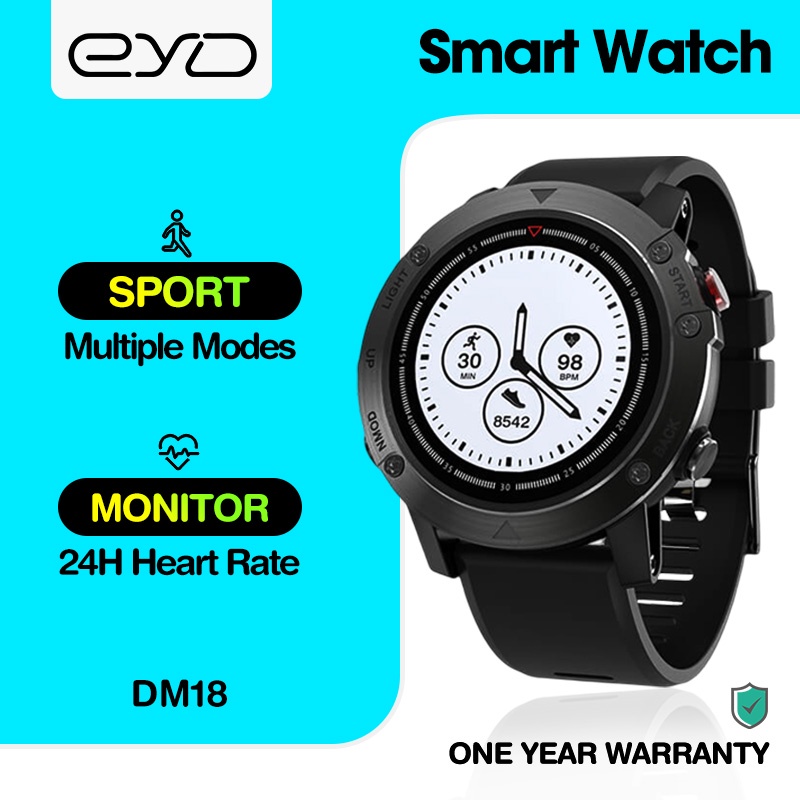 New EYD DM18 GPS Smartwatch 50M Deep Water IP68 Outdoor Sports Fitness Heart Rate Monitor smart
