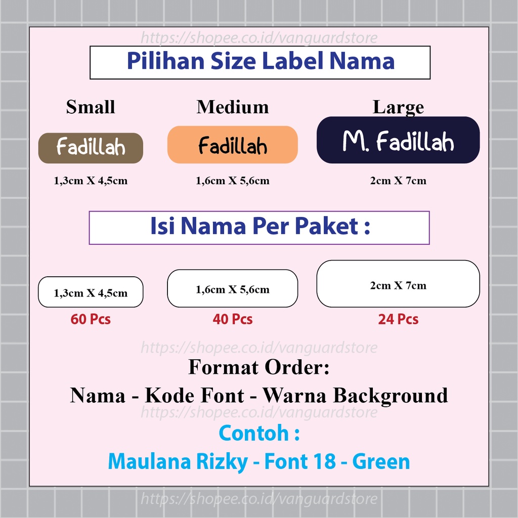 LABEL NAMA SERAGAM BAJU ANAK SEKOLAH CUSTOM SABLON SETRIKA STIKER NAME TAG LAUNDRY PESANTREN