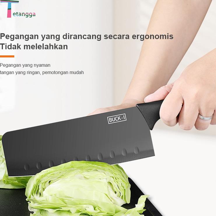 Dapatkan Koin PISAU SET 7 IN 1 TALENAN /Poenscae KITCHEN KNIFE SET / Pisau Dapur Set FREE TALENAN Pisau Keramik