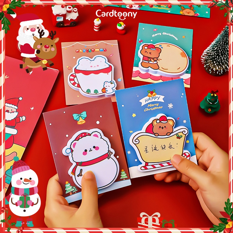 

Sticky Notes Natal / Memo Stick Note Kertas Tempel Christmas Xmas Santa Klaus Bear Snowman Cute Lucu Imut