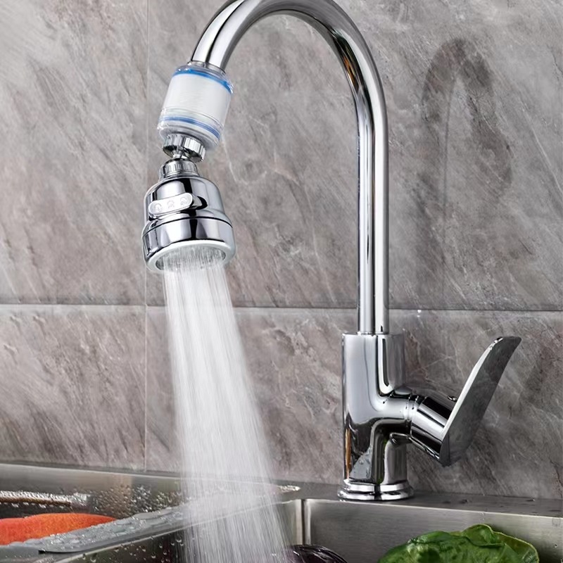 360° Rotating Pressurized Splash-proof Faucet/Adaptor Keran Filter Air Universal/Aksesoris Wastafel Kamar Mandi Dapur