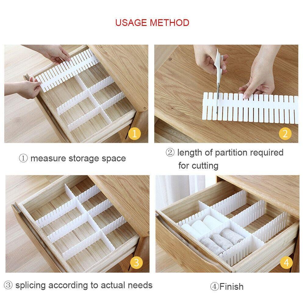Solighter Pembatas Laci Pakaian Dalam Rumah Tangga Adjustable Closet Storage Organizer